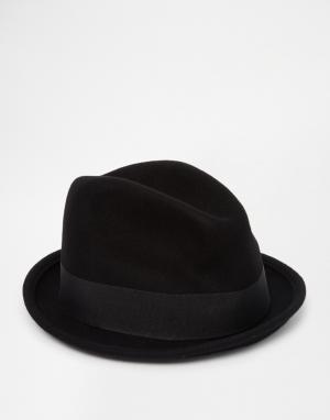 Мягкая фетровая шляпа Gain Brixton. Цвет: черный