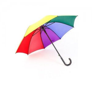 Зонт Радуга 8 спиц с загнутой ручкой | ZC Rainbow zontcenter