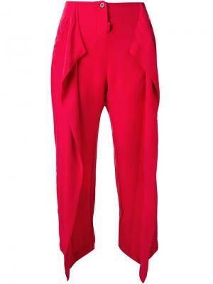 Укороченные брюки со складками Lost & Found Ria Dunn. Цвет: красный