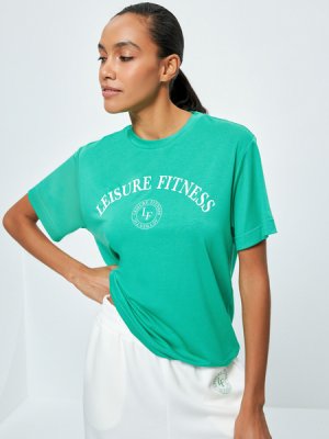 Спортивная футболка Zarina. Цвет: темно-зеленый