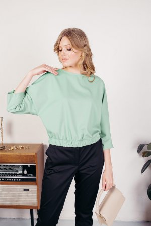 Блуза MARI-LINE. Цвет: зеленый