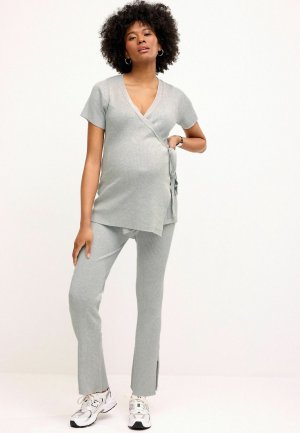 Базовая футболка Maternity Wrap Regular Fit , цвет grey Next