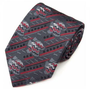 Молодежный шелковый галстук в классических тонах 820161 Christian Lacroix. Цвет: серый