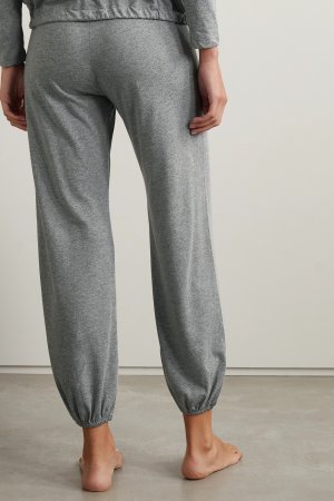 EBERJEY Пижамные брюки из смесового хлопкового джерси верескового цвета, серый