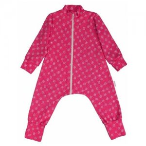 Комбинезон-пижама на молнии легкий Снежные Пингвины ЛКМ-БК-ПИНГ2 98 Bambinizon. Цвет: розовый