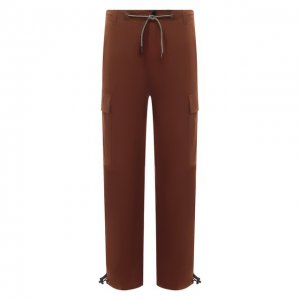 Хлопковые брюки-карго Aspesi. Цвет: коричневый