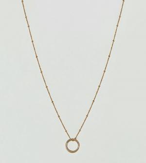 Ожерелье с позолотой 18 карат Astrid & Miyu. Цвет: золотой