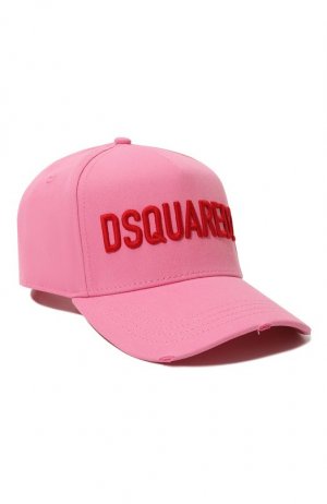 Хлопковая бейсболка Dsquared2. Цвет: розовый