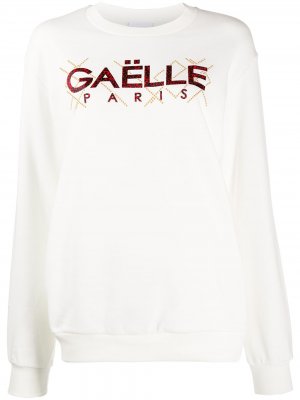 Толстовка с логотипом Gaelle Bonheur. Цвет: белый
