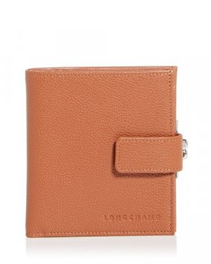 Ле Фулон&;eacute; Кожаный французский кошелек , цвет Caramel Longchamp