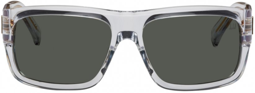 Прозрачные прямоугольные солнцезащитные очки Dunhill
