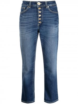 Укороченные джинсы средней посадки DONDUP. Цвет: синий