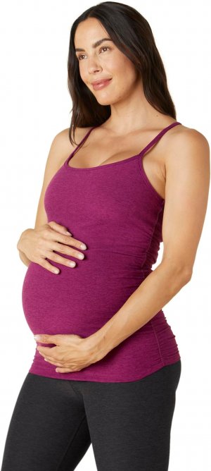 Тонкая майка для беременных Spacedye Racerback , цвет Magenta Heather Beyond Yoga