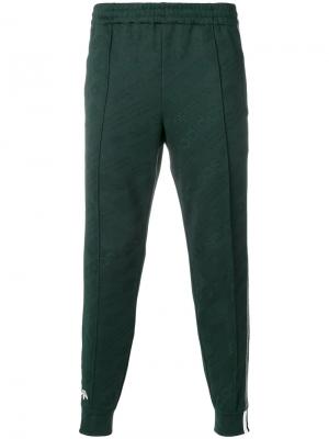 Жаккардовые спортивные брюки Adidas Originals By Alexander Wang. Цвет: зеленый