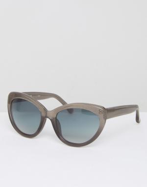 Серые солнцезащитные очки с блестками и градиентными стеклами Markus L Lupfer. Цвет: серый