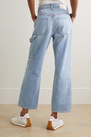 GRLFRND укороченные прямые джинсы Milla с высокой посадкой, деним