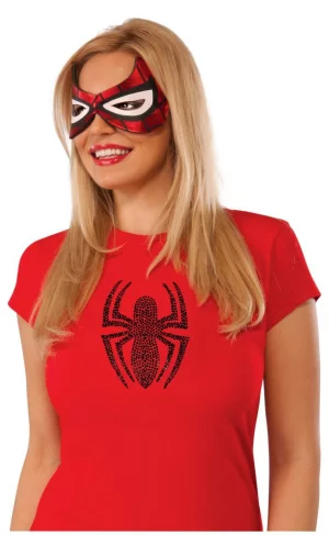 Маска Человек-паук повязка для глаз женская Rubies r32254 Rubie's. Цвет: красный