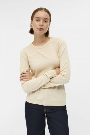 Вязаный свитер, длинные рукава и круглый вырез. , серый Object