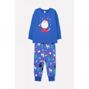 Пижама для мальчиков, размер 92, синий crockid. Цвет: синий