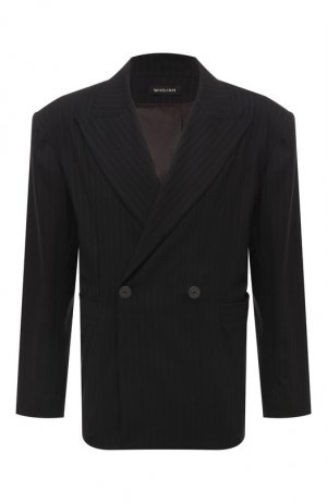 Шерстяной пиджак WHO/AM. Цвет: чёрный