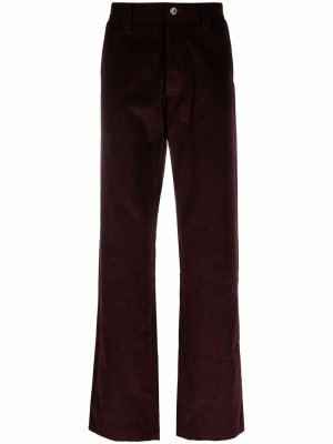 Бархатные прямые брюки 2007-го года Gianfranco Ferré Pre-Owned. Цвет: красный