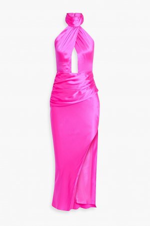 Платье миди Tula из шелкового атласа с вырезом NICHOLAS, розовый Nicholas