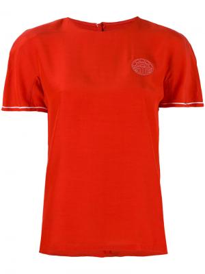 Embroidered logo T-shirt Louis Feraud Vintage. Цвет: красный