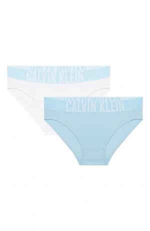 Комплект из двух трусов-слипов Calvin Klein Underwear. Цвет: голубой