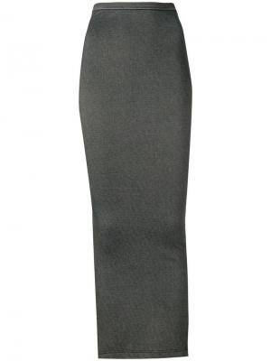 Облегающая юбка макси Dolce & Gabbana Vintage. Цвет: серый
