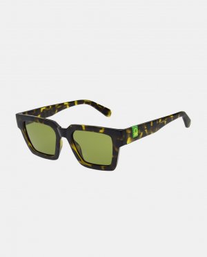 Квадратные мужские солнцезащитные очки в Гаване , темно коричневый Benetton
