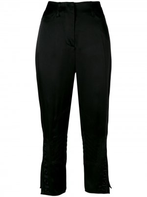 Укороченные брюки с вышивкой Fendi. Цвет: черный