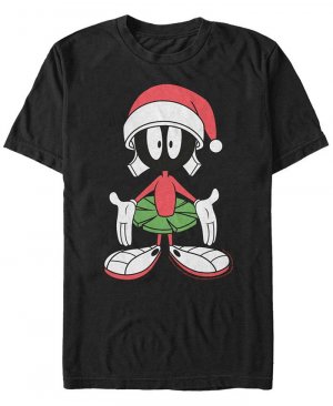 Мужская футболка с коротким рукавом Looney Tunes Marvin Christmas , черный Fifth Sun