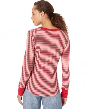 Рубашка U.S. POLO ASSN. Long Sleeve Striped rmal Knit Shirt, цвет Engine Red