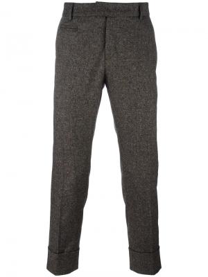 Укороченные брюки Paolo Pecora. Цвет: коричневый