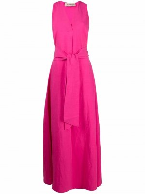 Длинное платье с поясом Blanca Vita. Цвет: розовый