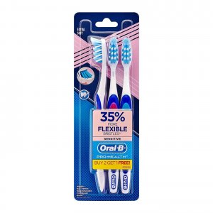 Набор экстрамягких зубных щеток (3 шт), Toothbrush Criss Cross Extra Soft Set, Oral-B