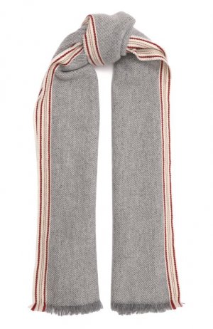 Кашемировый шарф Brunello Cucinelli. Цвет: серый