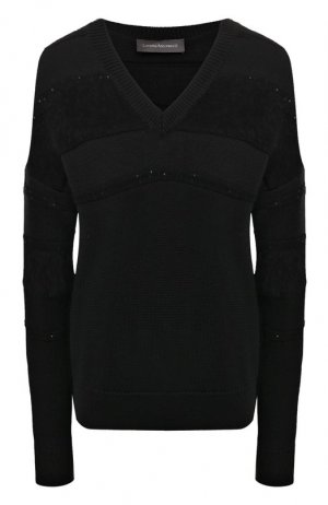 Шерстяной пуловер Lorena Antoniazzi. Цвет: чёрный