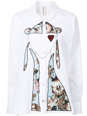 Рубашка с абстрактным принтом Antonio Marras. Цвет: белый