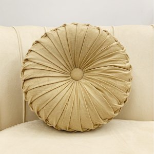 Декоративная подушка со складкой круглый SHEIN. Цвет: жёлтовато бурые