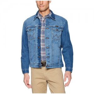 Куртка джинсовая Cowboy Cut Faded Blue (XLT) Wrangler. Цвет: голубой