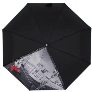 Зонт складной женский полуавтоматический 100103 FJ черный Flioraj