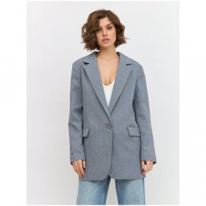 Пиджак, размер 44, серый BrandStoff. Цвет: светло-серый/серый