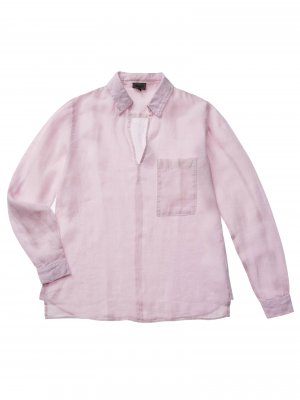 Женская льняная рубашка, розовый Blauer
