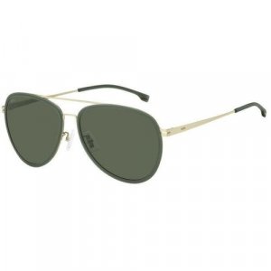 Солнцезащитные очки  1466/F/SK AOZ QT, золотой, зеленый BOSS. Цвет: золотистый/золотой
