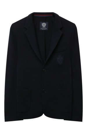 Шерстяной пиджак Dal Lago. Цвет: синий