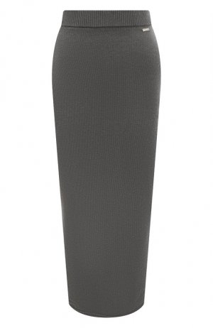 Кашемировая юбка Kiton. Цвет: серый