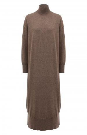 Кашемировое платье Re Vera. Цвет: коричневый