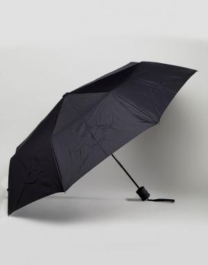 Черный зонт Peter Werth. Цвет: черный
