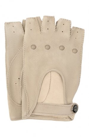 Замшевые перчатки Giorgio Armani. Цвет: бежевый